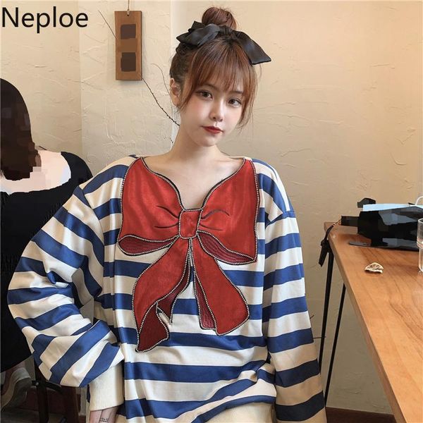 women's hoodies & sweatshirts neploe contrast color striped bow swektshirt chic korean clothes long sleeve kawaii streetwear oversized, Black
women's hoodies & sweatshirts neploe contrast color striped bow swektshirt chic korean clothes long sleeve kawaii streetwear oversized, Black