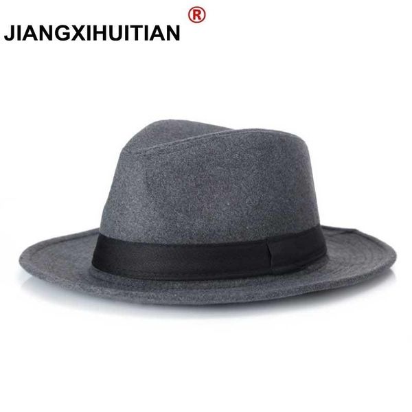wide brim hats wool fashion men black fedora hat for women's jazzchic cap vintage panama sun top, Blue;gray
wide brim hats wool fashion men black fedora hat for women's jazzchic cap vintage panama sun top, Blue;gray