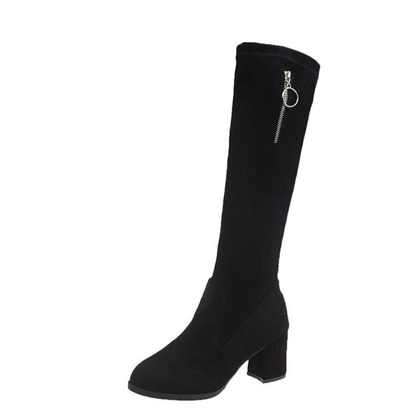 boots 2021 winter suede leather women's shoes for women solid warm resistant zipper high heel over knee snow, Black
boots 2021 winter suede leather women's shoes for women solid warm resistant zipper high heel over knee snow, Black
