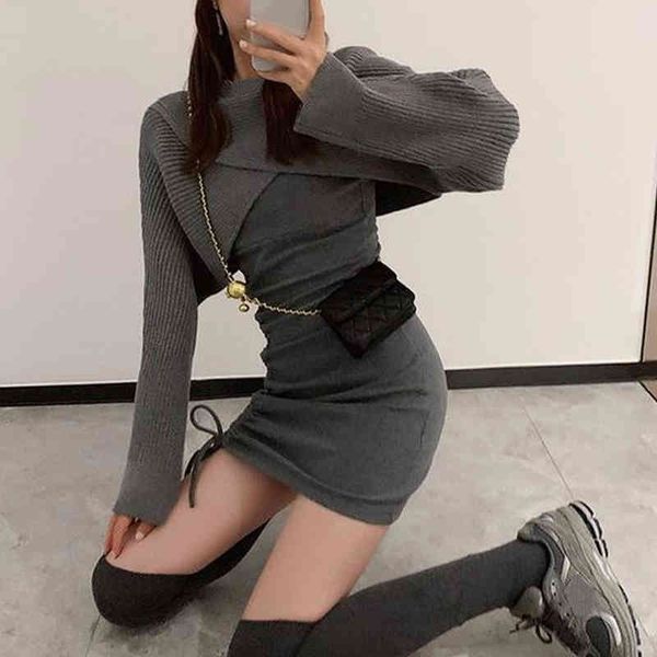 casual dresses elegant vintage knitted women sweater suits slim y2k mini party korean winter tracksuits 3rwx, Black;gray
casual dresses elegant vintage knitted women sweater suits slim y2k mini party korean winter tracksuits 3rwx, Black;gray