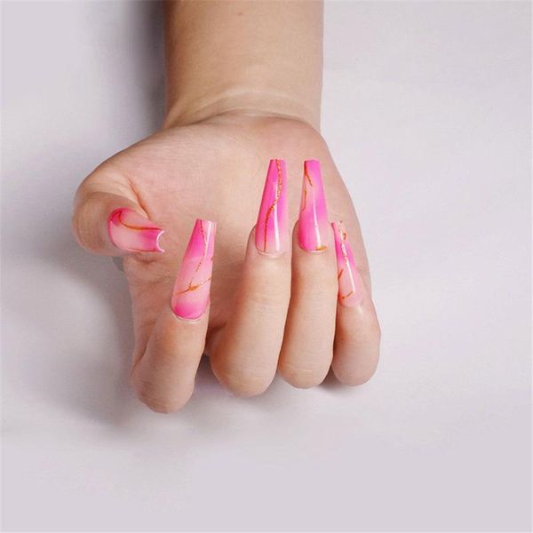 false nails 24pcs/set long pink coffin fake european rainbow ballerina full nail art tips colorful beauty artificial, Red;gold
false nails 24pcs/set long pink coffin fake european rainbow ballerina full nail art tips colorful beauty artificial, Red;gold