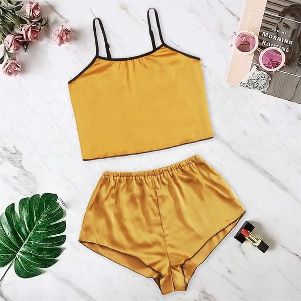 fashion women lingerie nightwear set yellow satin silk camisole shorts set sleepwear pajamas lingerie underwear set 661sw10, Black;red
fashion women lingerie nightwear set yellow satin silk camisole shorts set sleepwear pajamas lingerie underwear set 661sw10, Black;red