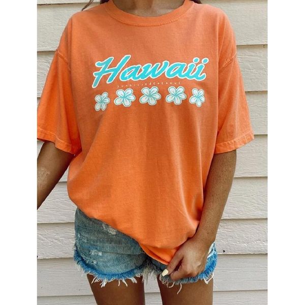 women's t-shirt orange flowers letter print graphic t shirts women vintage casual oversized loose o neck short sleeve 2021 summer fashi, White
women's t-shirt orange flowers letter print graphic t shirts women vintage casual oversized loose o neck short sleeve 2021 summer fashi, White