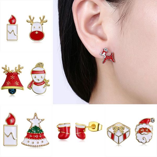 stud christmas series earrings for women asymmetry multicolor cute socks earring cap elk gifts snowman fashion jewelry, Golden;silver
stud christmas series earrings for women asymmetry multicolor cute socks earring cap elk gifts snowman fashion jewelry, Golden;silver