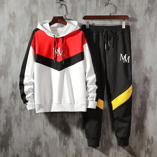 fashion men's two pieces streetwear sets men patchwork sportswear tracksuit hip hop sweatshirts chaqueta hombre men's sets be, Gray 
fashion men's two pieces streetwear sets men patchwork sportswear tracksuit hip hop sweatshirts chaqueta hombre men's sets be, Gray