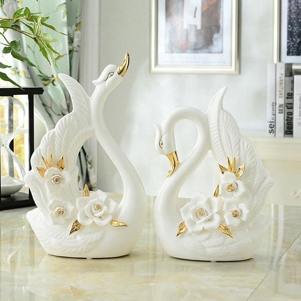 novelty items 1 pair ceramic swan crafts, wedding gifts, creative home decorations, office deskornaments
novelty items 1 pair ceramic swan crafts, wedding gifts, creative home decorations, office deskornaments