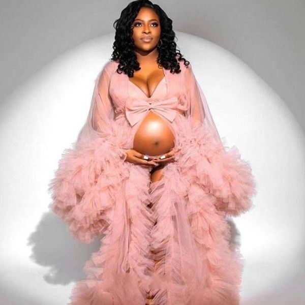 pink tulle maternity sleepwear dress for pshoot long sleeves pregnant women dresses plus size cape cloak prom evening gowns, White
pink tulle maternity sleepwear dress for pshoot long sleeves pregnant women dresses plus size cape cloak prom evening gowns, White