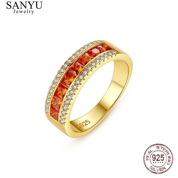 cluster rings sanyu orange cutting z 925 sterling silver for women paved tiny sparkling gemstone wedding ring fine jewelry gifts, Golden;silver
cluster rings sanyu orange cutting z 925 sterling silver for women paved tiny sparkling gemstone wedding ring fine jewelry gifts, Golden;silver