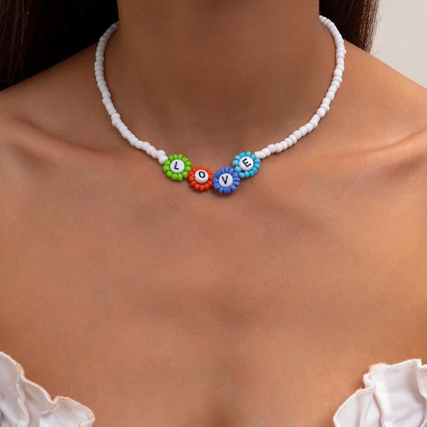 chains ingesight.z acrylic initial letter love choker necklace rainbow colorful seed beads chain collar for women neck jewelry, Silver
chains ingesight.z acrylic initial letter love choker necklace rainbow colorful seed beads chain collar for women neck jewelry, Silver