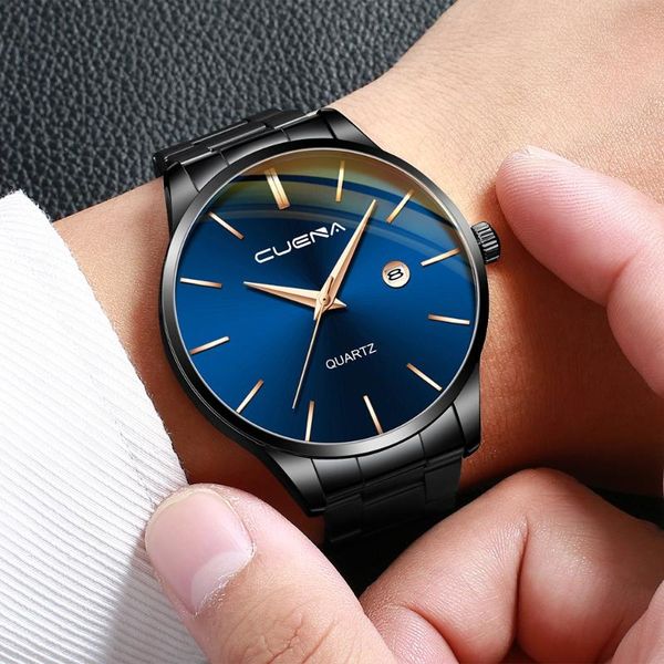 wristwatches cuena fashion men's business steel belt watch blue three eyes calendar quartz wrist casual male magnetic watches, Slivery;brown
wristwatches cuena fashion men's business steel belt watch blue three eyes calendar quartz wrist casual male magnetic watches, Slivery;brown