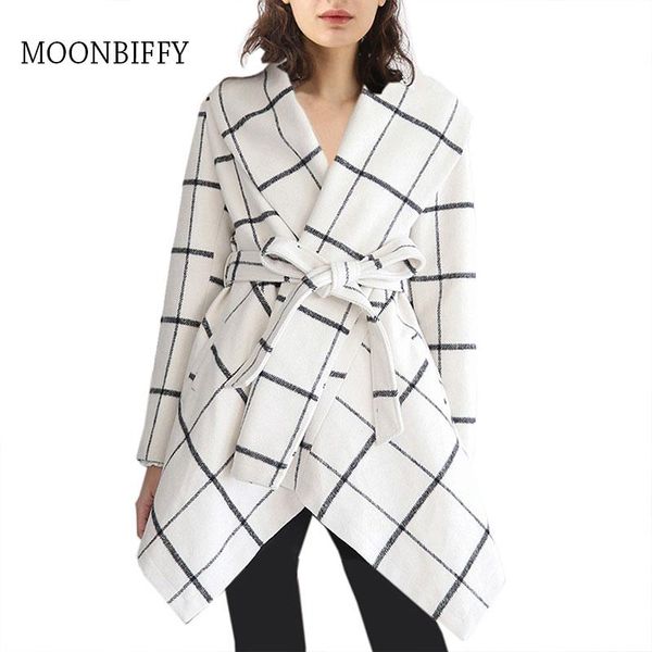 women's wool & blends turn down collar blend shawl coat fall winter fleece plaid outerwear long sleeve warm wear, Black
women's wool & blends turn down collar blend shawl coat fall winter fleece plaid outerwear long sleeve warm wear, Black