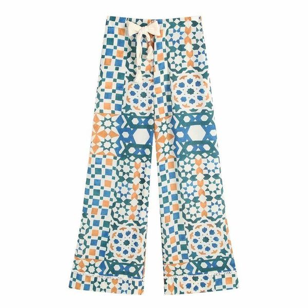 women's pants & capris women 1981-48-9674 european and american fashion style vintage printed broad-legged, Black;white
women's pants & capris women 1981-48-9674 european and american fashion style vintage printed broad-legged, Black;white