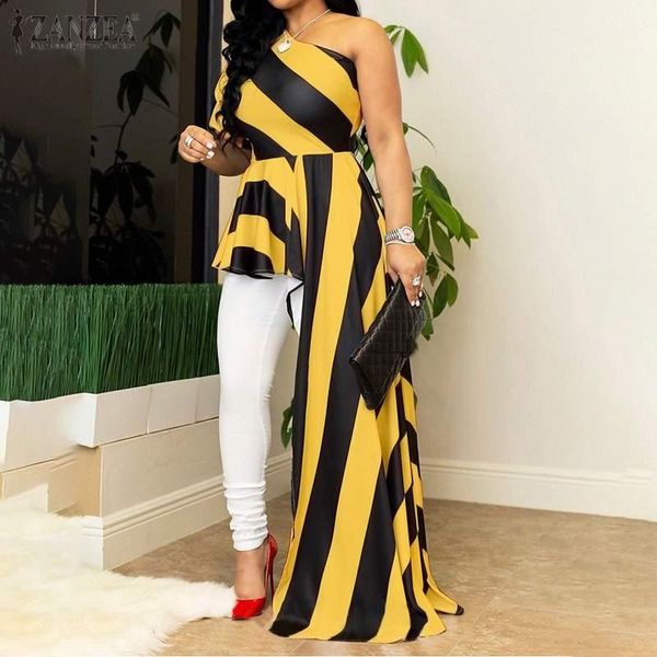 women's blouses & shirts zanzea party striped tunic womens fashion irregular long casual short sleeve blouse 2021 summer holiday off s, White
women's blouses & shirts zanzea party striped tunic womens fashion irregular long casual short sleeve blouse 2021 summer holiday off s, White