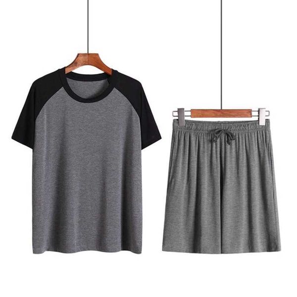 summer men's pajamas modal suit short sleeve shorts youth large men's round neck home wear sportswear, Gray
summer men's pajamas modal suit short sleeve shorts youth large men's round neck home wear sportswear, Gray