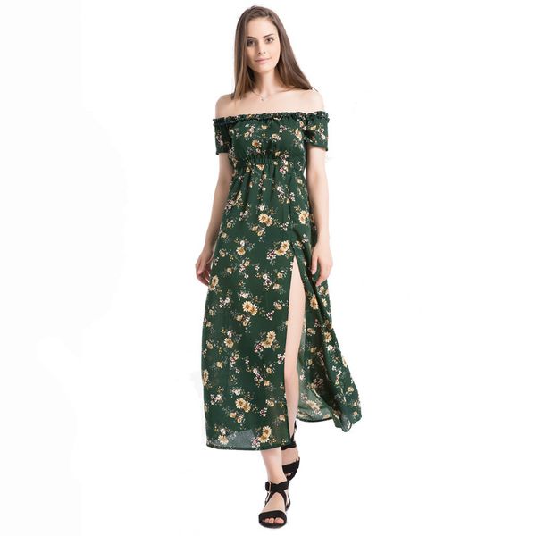 2021 new off shoulder print floral long female green sun high waist elegant sweater party es boho strapless vestidos 8wrg, Black;gray
2021 new off shoulder print floral long female green sun high waist elegant sweater party es boho strapless vestidos 8wrg, Black;gray