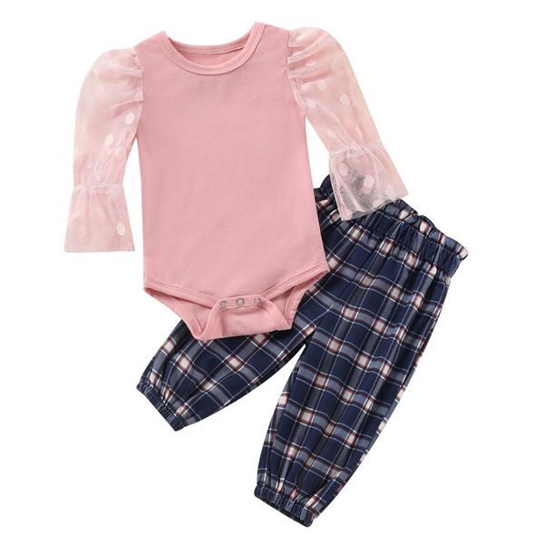 clothing sets baby girls 2 pieces pink round collar mesh splicing dot long sleeve romper plaid trousers fashion autumn clothes set 0-24m, White
clothing sets baby girls 2 pieces pink round collar mesh splicing dot long sleeve romper plaid trousers fashion autumn clothes set 0-24m, White