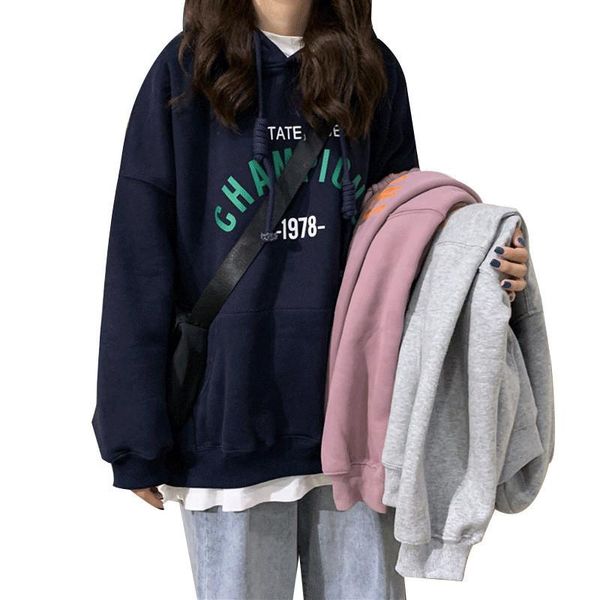 women's hoodies & sweatshirts 2021 fall winter fashion loose hoodie letter korean version all-match casual trend c474, Black
women's hoodies & sweatshirts 2021 fall winter fashion loose hoodie letter korean version all-match casual trend c474, Black