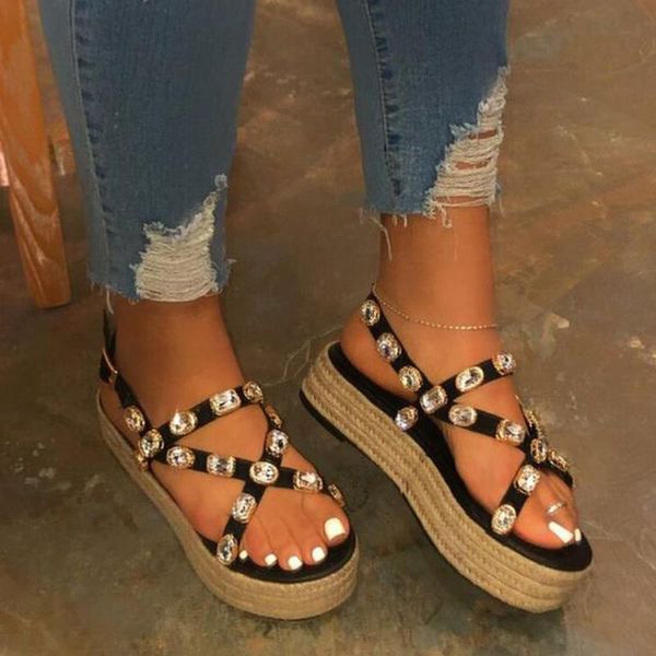 sandals 2021 summer platform women shoes crystal bottom buckle strap fashion female comfort ladies sandal, Black
sandals 2021 summer platform women shoes crystal bottom buckle strap fashion female comfort ladies sandal, Black