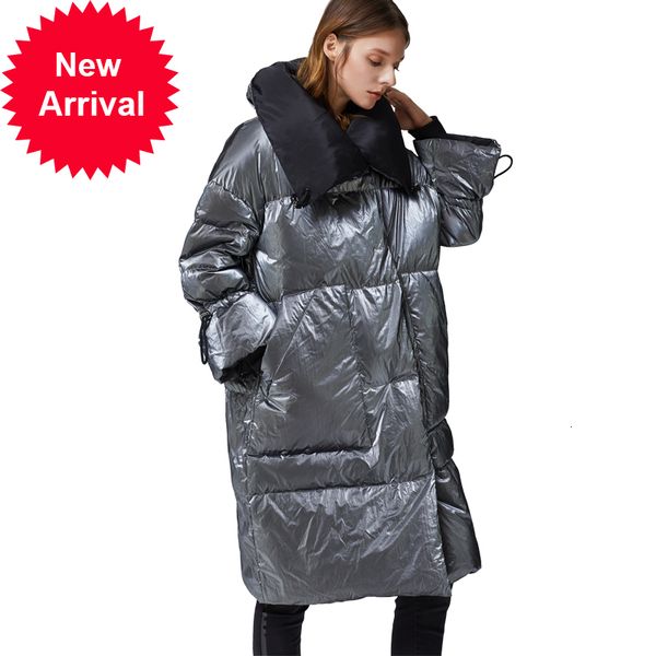 2021 new fashion women's white duck down jacket zippers shiny wide-waisted silver metallic fashionable warm coat, Black
2021 new fashion women's white duck down jacket zippers shiny wide-waisted silver metallic fashionable warm coat, Black