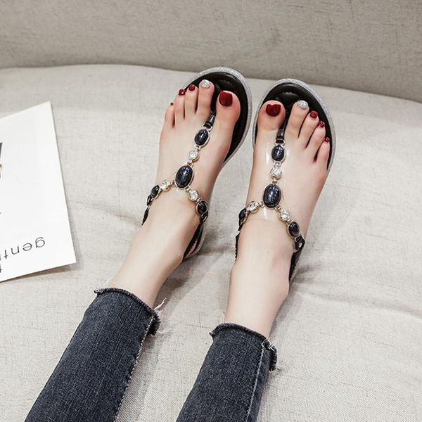 sandals 2021 transparent ladies summer and slippers women flat roman plus size women's shoes 43, Black
sandals 2021 transparent ladies summer and slippers women flat roman plus size women's shoes 43, Black