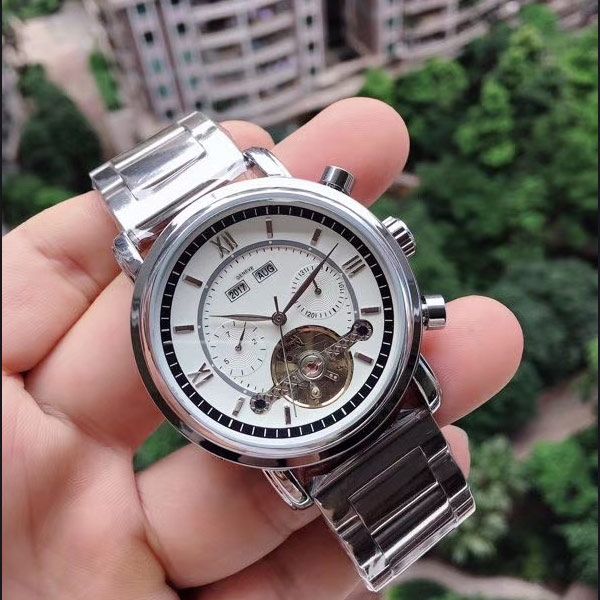 fashion luxury mens watches sport mechanical automatic movement wristwatches all sub-dials work 43mm all stainless steel band watch for men, Slivery;brown
fashion luxury mens watches sport mechanical automatic movement wristwatches all sub-dials work 43mm all stainless steel band watch for men, Slivery;brown