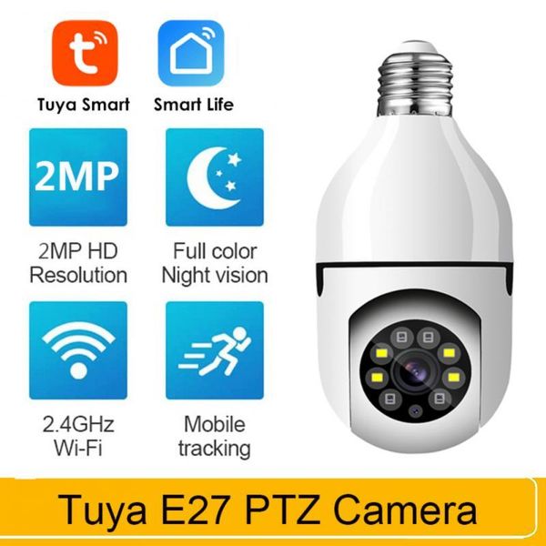 mini cameras 2mp tuya smart life e27 bulb lamp ip camera waterproof support auto tracking alarm tone function video surveillance
mini cameras 2mp tuya smart life e27 bulb lamp ip camera waterproof support auto tracking alarm tone function video surveillance