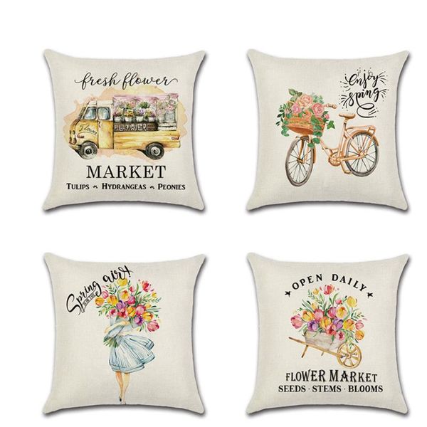 cushion/decorative pillow summer flower truck linen covers cartoon bicycle girl pattern pillowcase home decor 45*45cm
cushion/decorative pillow summer flower truck linen covers cartoon bicycle girl pattern pillowcase home decor 45*45cm