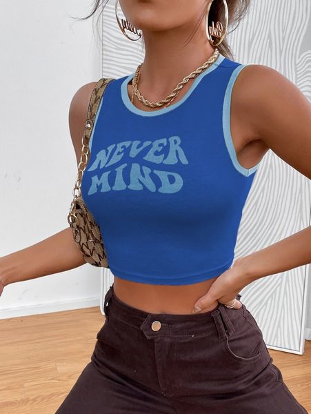 letter graphic contrast binding tank n2dc#, White
letter graphic contrast binding tank n2dc#, White