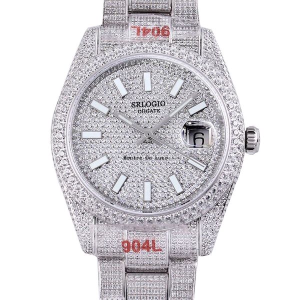 full diamonds mens watch 40.6mm automatic mechanical watches diamond bezel waterproof sapphire wristwatches diamondstudded steel bracelet mo, Slivery;brown
full diamonds mens watch 40.6mm automatic mechanical watches diamond bezel waterproof sapphire wristwatches diamondstudded steel bracelet mo, Slivery;brown