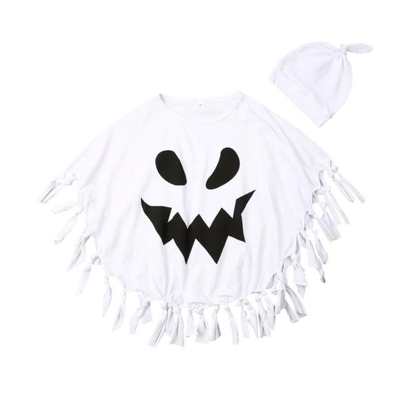 clothing sets 2-6years toddler baby girl 2pcs halloween dress sleeveless cloak cartoon printing tassel hat, White
clothing sets 2-6years toddler baby girl 2pcs halloween dress sleeveless cloak cartoon printing tassel hat, White