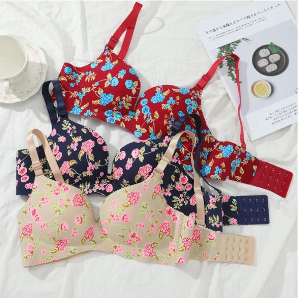 bras lingerie flower print gathered women floral push up seamless bra underwear, Red;black
bras lingerie flower print gathered women floral push up seamless bra underwear, Red;black