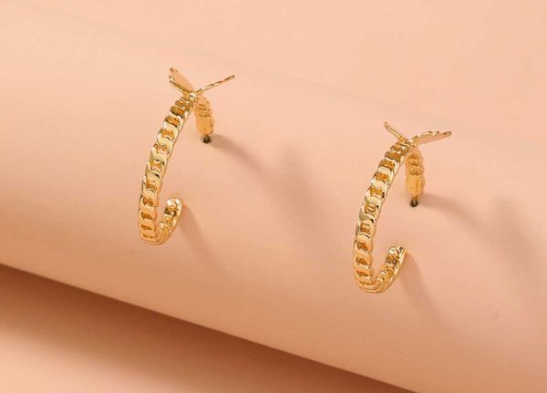 hoop & huggie 2021 wowen european and american high-fashion geometric c-type butterfly round earrings, Golden;silver
hoop & huggie 2021 wowen european and american high-fashion geometric c-type butterfly round earrings, Golden;silver
