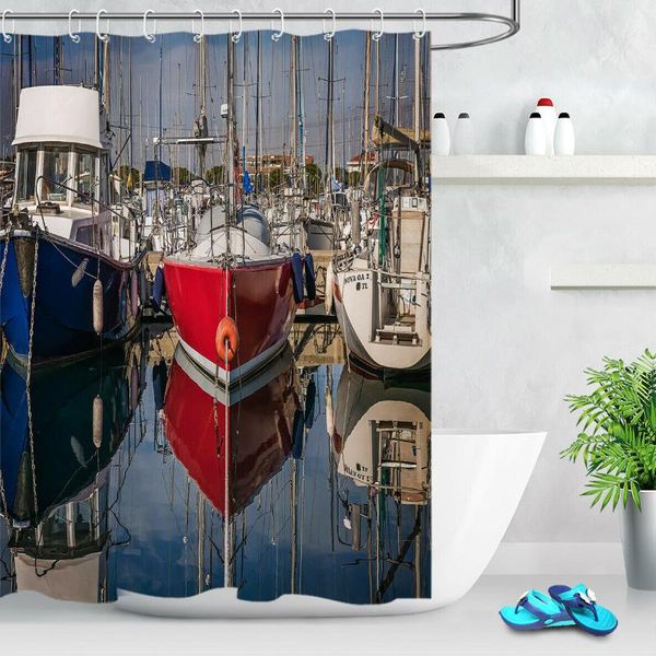 shower curtains fabric waterproof port pier ship curtain bathroom unique accessory
shower curtains fabric waterproof port pier ship curtain bathroom unique accessory