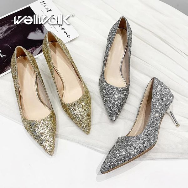 dress shoes glitter pumps women heels pointed toe female fashion wedding party shoe woman moccasins bling metal heel 5cm 7cm 9cm, Black
dress shoes glitter pumps women heels pointed toe female fashion wedding party shoe woman moccasins bling metal heel 5cm 7cm 9cm, Black