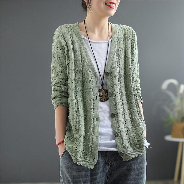women's knits & tees spring v-neck knit cardigan jacket short crochet hollow and thin casual knitwear solid color long sleeve outerwear, White
women's knits & tees spring v-neck knit cardigan jacket short crochet hollow and thin casual knitwear solid color long sleeve outerwear, White