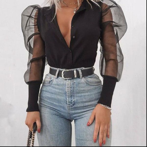 womens clothing fashion mesh long sleeve women solid color puff sleeve blouse drop shipping, White
womens clothing fashion mesh long sleeve women solid color puff sleeve blouse drop shipping, White