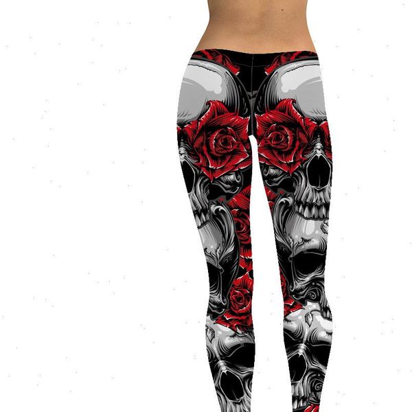 red rose skull 3d printed slim fitness leggings women elastic causal leggings plus size leggins mujer, Black
red rose skull 3d printed slim fitness leggings women elastic causal leggings plus size leggins mujer, Black