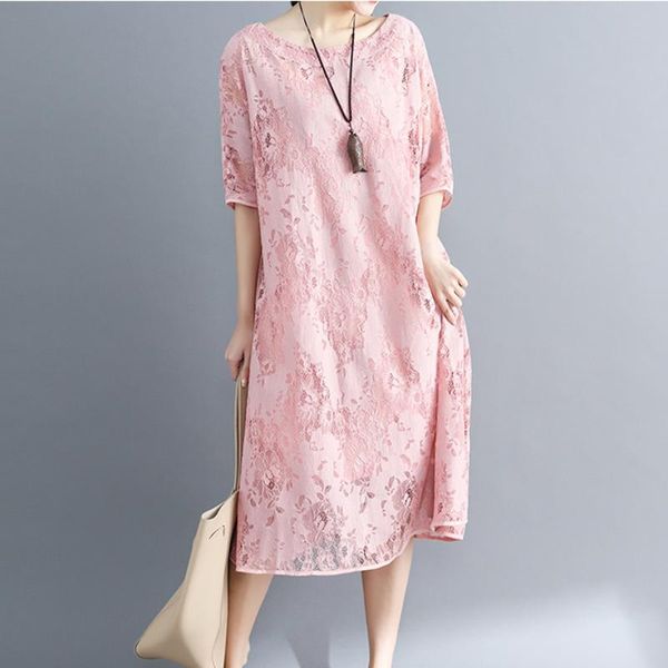 party dresses #0183 summer 2021 half sleeve pink black white lace dress women loose two piece set plus size midi ladies sundresses, White;black
party dresses #0183 summer 2021 half sleeve pink black white lace dress women loose two piece set plus size midi ladies sundresses, White;black