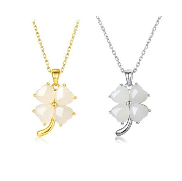 necklace s925 sterling silver natural hetian jade heart-shaped lucky four-leaf clover necklace
necklace s925 sterling silver natural hetian jade heart-shaped lucky four-leaf clover necklace