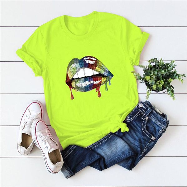 women's t-shirt 2021 s-5xl plus size t shirt women clothes lips print o neck short sleeve tees summer 100%cotton woman tshirts, White
women's t-shirt 2021 s-5xl plus size t shirt women clothes lips print o neck short sleeve tees summer 100%cotton woman tshirts, White