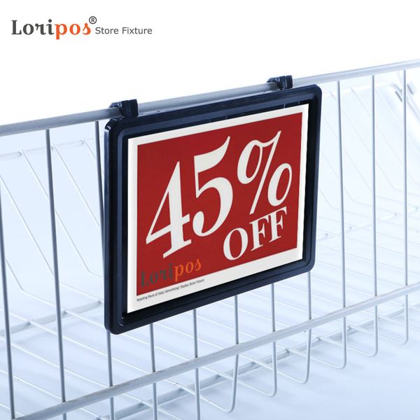 a7 hook sign board price tag holder ticket holder label frame for wire racks shelves
a7 hook sign board price tag holder ticket holder label frame for wire racks shelves