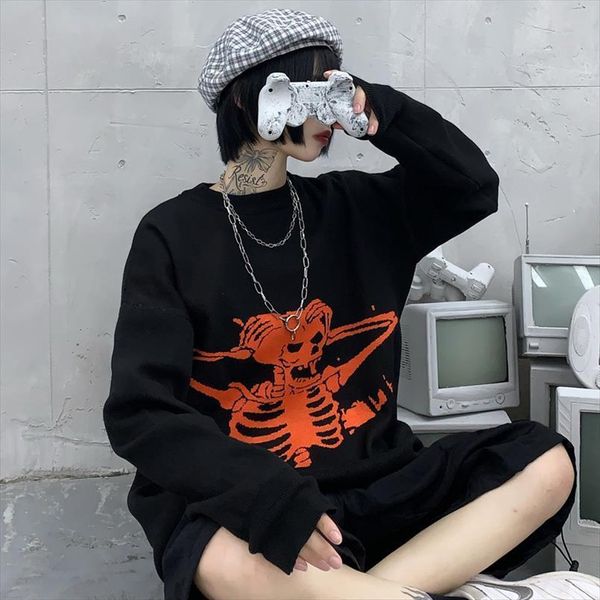 skull skeleton pattern winter women womens sweaters gothic punk oversized long sleeve streetwear hip hop casual, White;black
skull skeleton pattern winter women womens sweaters gothic punk oversized long sleeve streetwear hip hop casual, White;black