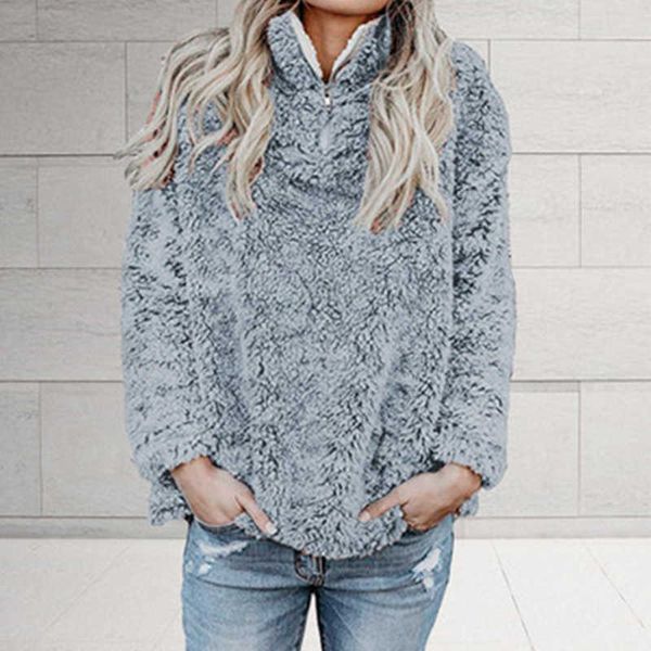 fleece thicken turtleneck women's sweatshirts autumn zipper long sleeve female pullovers winter casual warm ladies sweatshirt 210930, Black
fleece thicken turtleneck women's sweatshirts autumn zipper long sleeve female pullovers winter casual warm ladies sweatshirt 210930, Black