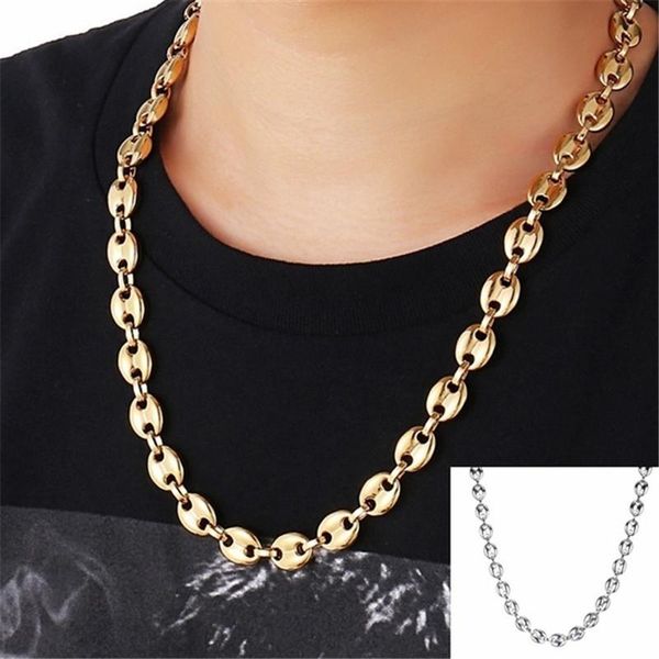 chains summer stainless steel men's necklace coffee bean shaped beaded retro hip hop punk party fashion jewelry perfect cool man date, Silver
chains summer stainless steel men's necklace coffee bean shaped beaded retro hip hop punk party fashion jewelry perfect cool man date, Silver