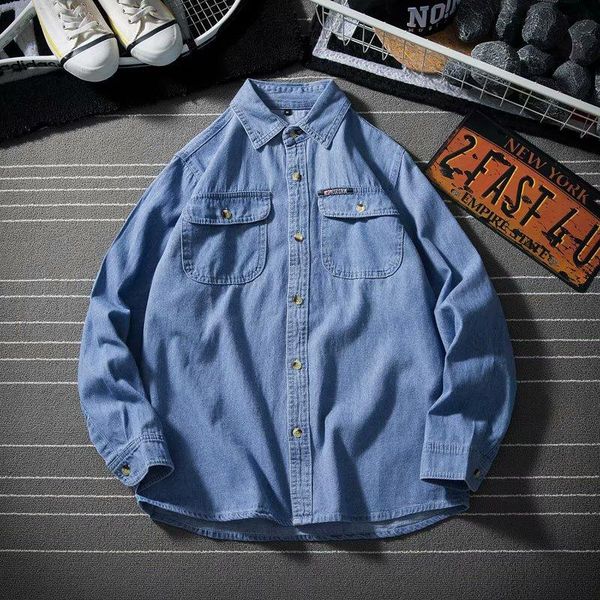 men's casual shirts 2021 arrival brand clothing denim shirt full turn-down collar open stitch solid men chemise homme 4xl, White;black
men's casual shirts 2021 arrival brand clothing denim shirt full turn-down collar open stitch solid men chemise homme 4xl, White;black