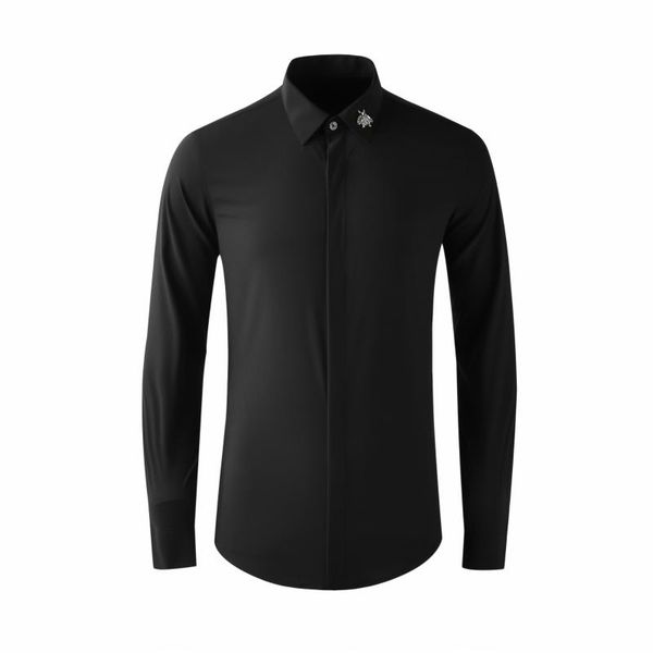 men's casual shirts hand-made diamond bee for men long sleeve slim shirt male business formal dress banquet tuxedo party blouse, White;black
men's casual shirts hand-made diamond bee for men long sleeve slim shirt male business formal dress banquet tuxedo party blouse, White;black