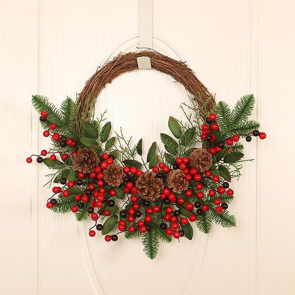 decorative flowers & wreaths 1pc christmas rattan wreath pine natural branches berries&pine cones for diy supplies home door decoration
decorative flowers & wreaths 1pc christmas rattan wreath pine natural branches berries&pine cones for diy supplies home door decoration