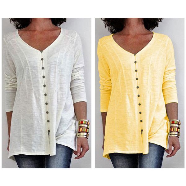 New 2021 Elegant Cotton Slim Tops Women Casual Long Sleeve v Neck Button Blouse Plus Size 3xl Tee Shirts Solid Shirt SXNB, White
New 2021 Elegant Cotton Slim Tops Women Casual Long Sleeve v Neck Button Blouse Plus Size 3xl Tee Shirts Solid Shirt SXNB, White