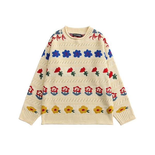 women's sweaters harajuku flower graphic embroidery women man couples knitted pullover 2021 winter long sleeve soft warm knitwear, White;black
women's sweaters harajuku flower graphic embroidery women man couples knitted pullover 2021 winter long sleeve soft warm knitwear, White;black