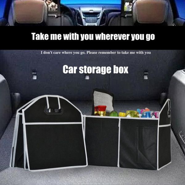 car organizer foldable trunk storage bag non-woven fabrics stowing tidying box container decoration
